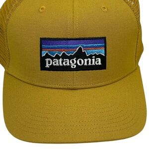 Patagonia Mustard Yellow Logo Truckers Ball Cap NWOT OS